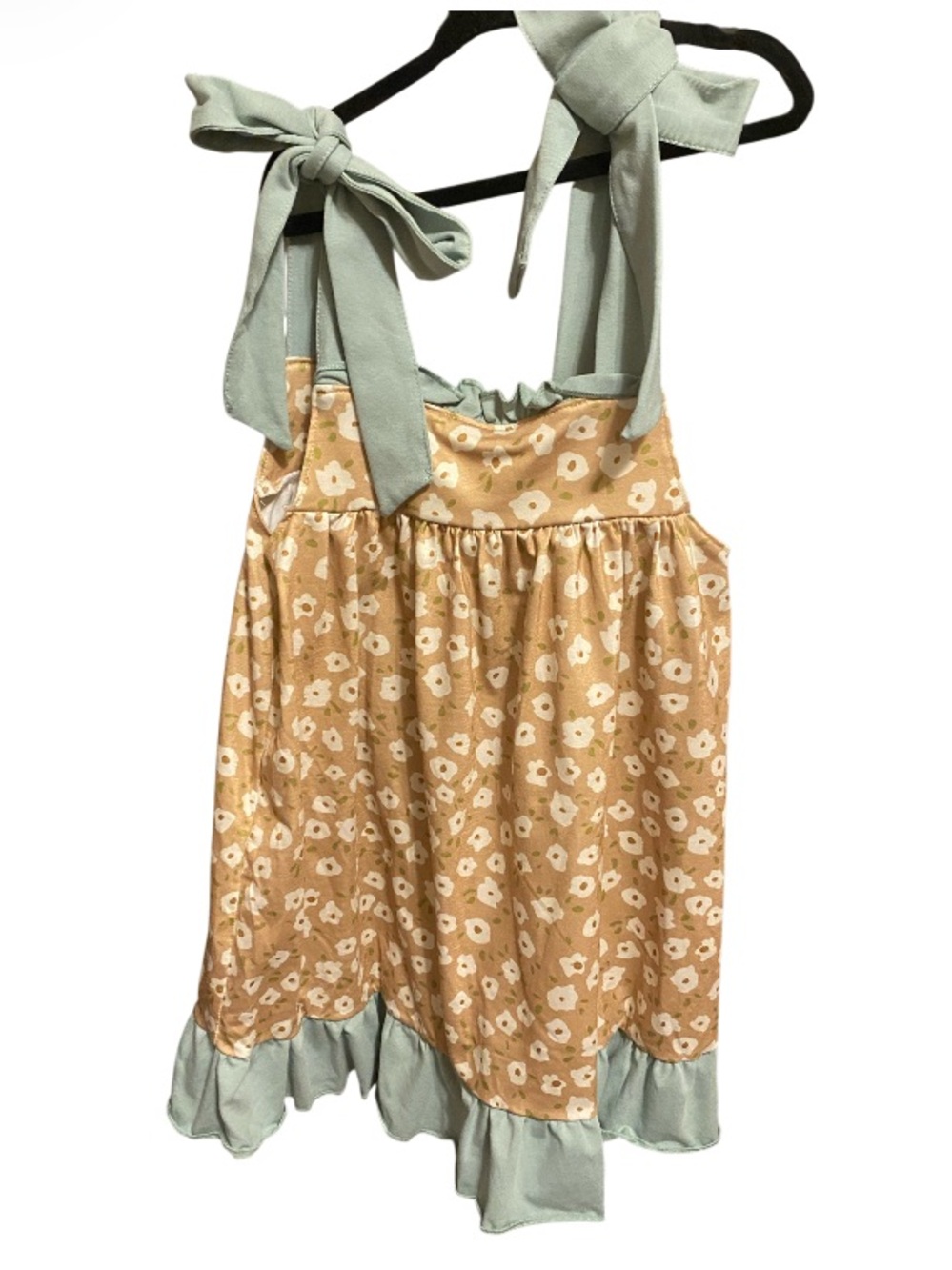 Abby & Evie Floral Tie-Shoulder Tunic Top & Ruffled Leggings NWT Size 7 - Picture 9 of 9
